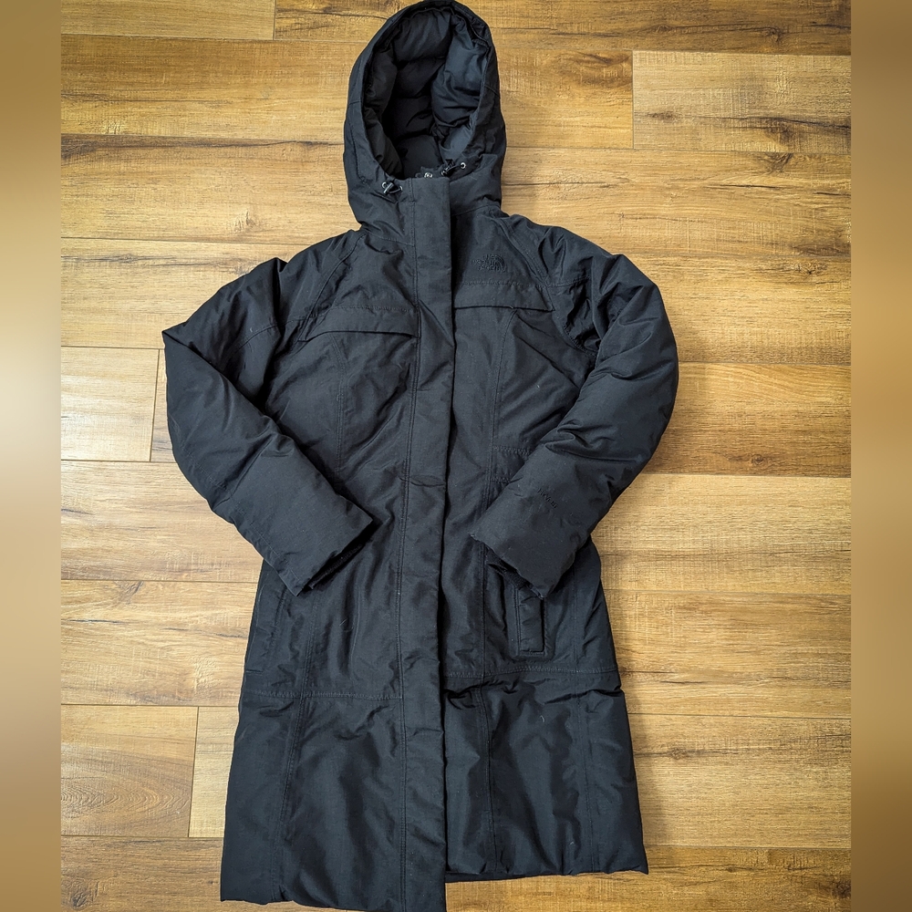 THE NORTH FACE Womens Black Long Hooded Winter Jacket